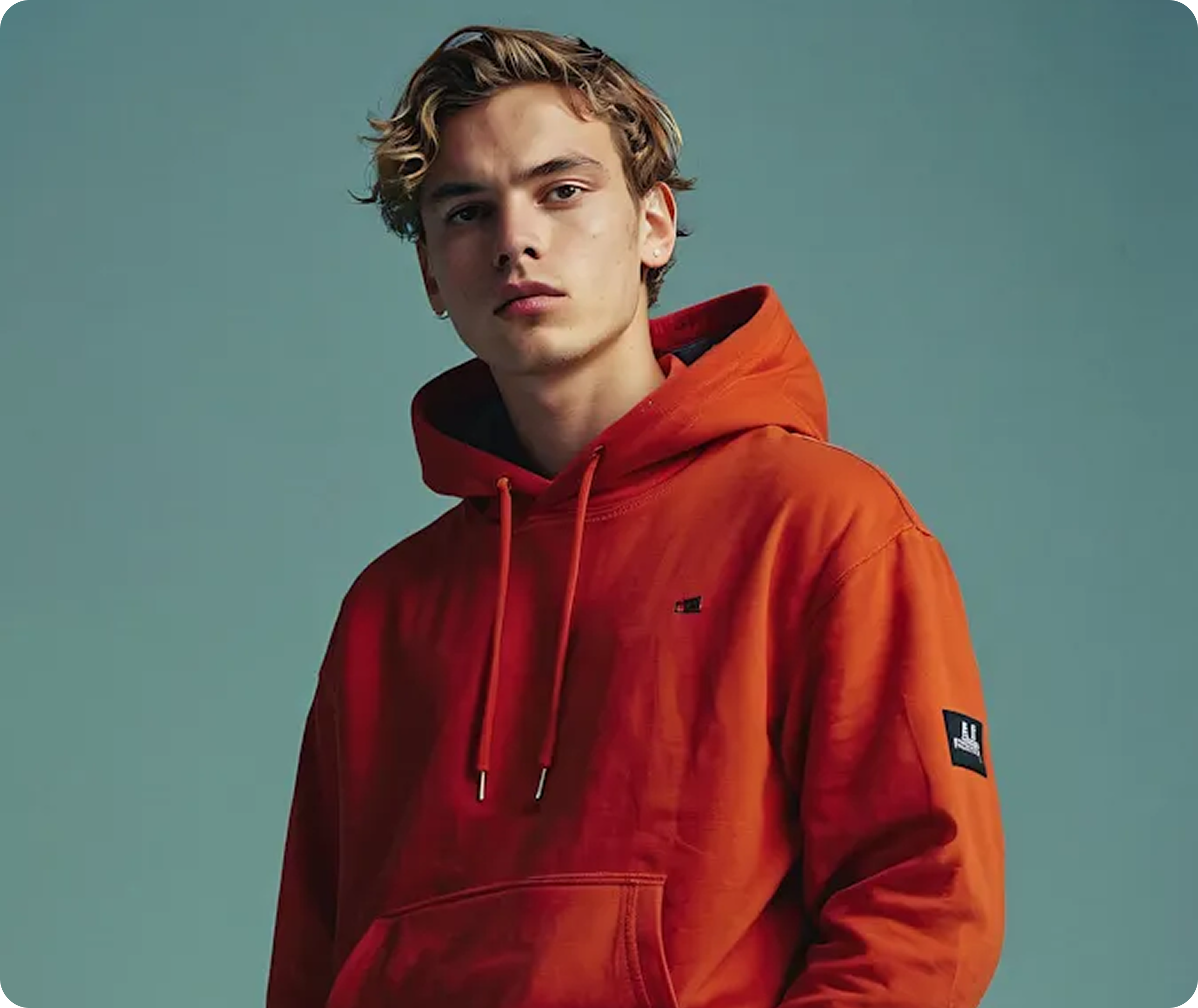 Man in orange hoodie representing our vision